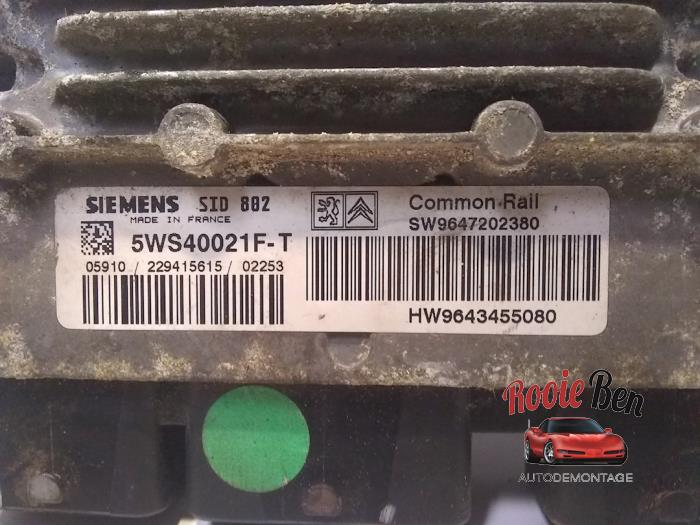 Engine management computer from a Citroën C3 (FC/FL/FT) 1.4 HDi 16V 2004