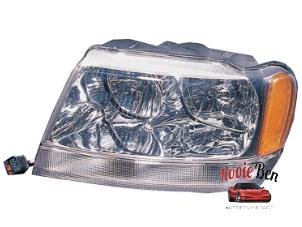 New Headlight, left Jeep Grand Cherokee (WG/WJ) 4.7i V8 Price € 121,00 Inclusive VAT offered by Rooie Ben autodemontage