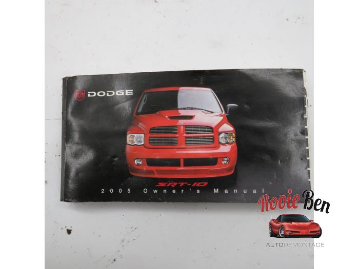 Używane Instrukcja Dodge Ram 3500 Standard Cab (DR/DH/D1/DC/DM) 8.3 1500 SRT-10 Crew Cab Cena € 25,00 Procedura marży oferowane przez Rooie Ben autodemontage