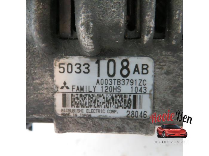 Dynamo from a Chrysler PT Cruiser 1.6 16V 2004
