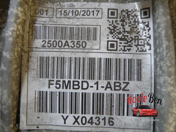 Getriebe van een Mitsubishi Space Star (A0) 1.0 12V 2018