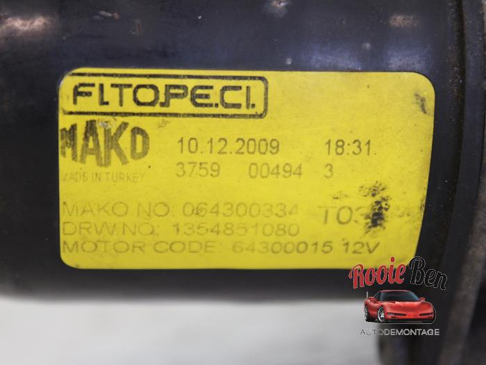 Moteur+mécanique essuie-glace d'un Fiat Fiorino (225) 1.3 JTD 16V Multijet 2010