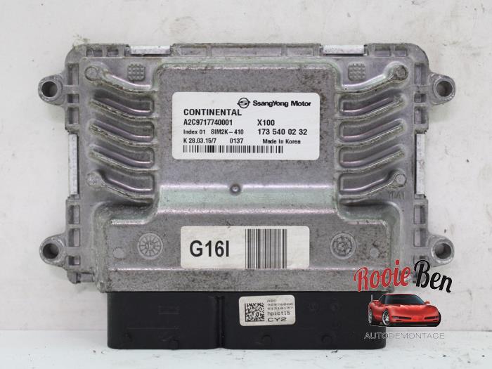 Used Engine management computer Ssang Yong Tivoli 1.6 e-XGi 16V 4WD Price on request offered by Rooie Ben autodemontage