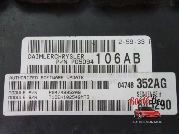 Engine management computer from a Chrysler Pacifica 3.5 V6 24V 2006