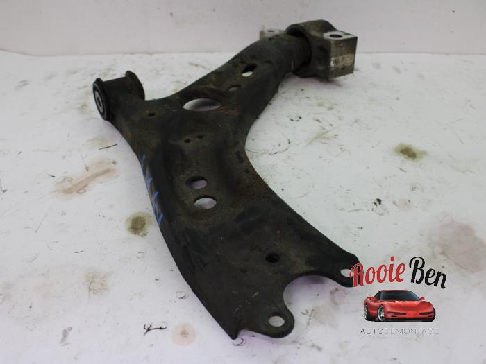 Front wishbone, left from a Volkswagen Scirocco (137/13AD) 1.4 TSI 160 16V 2010