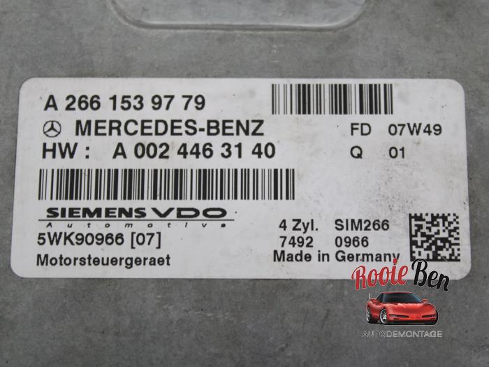 Steuergerät Motormanagement van een Mercedes-Benz A (W169) 1.5 A-150 2008