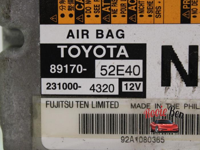 Module airbag  d'un Toyota Urban Cruiser 1.33 Dual VVT-I 16V 2WD 2011