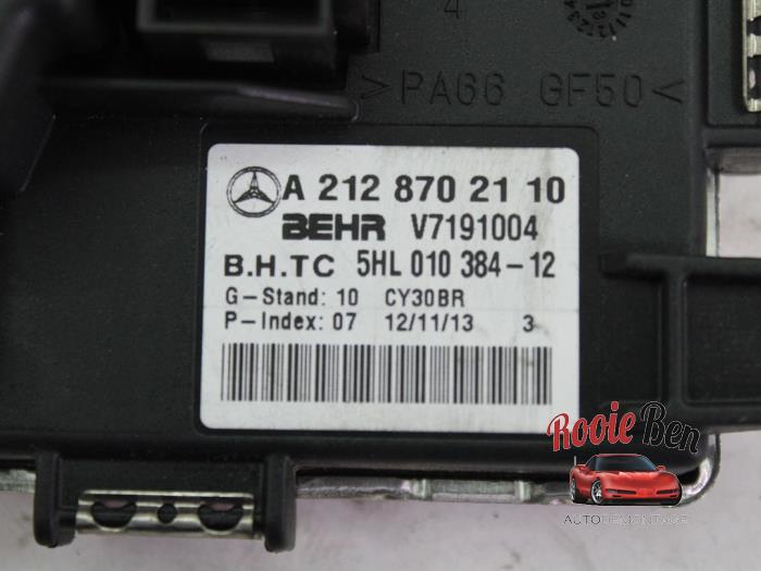 Heater resistor from a Mercedes-Benz C (W204) 2.2 C-250 CDI 16V BlueEFFICIENCY 2014