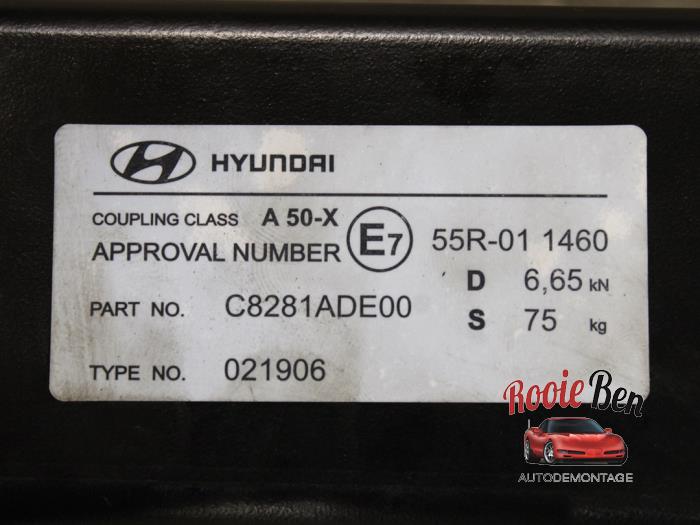 Crochet d'attelage d'un Hyundai i20 (GBB) 1.0 T-GDI 100 12V 2019