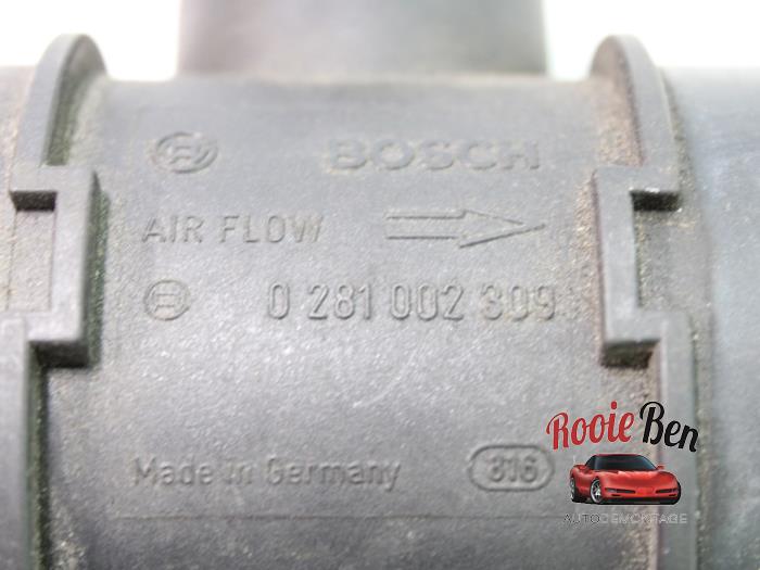 Airflow meter from a Alfa Romeo 156 Sportwagon (932) 1.8 Twin Spark 16V 2002