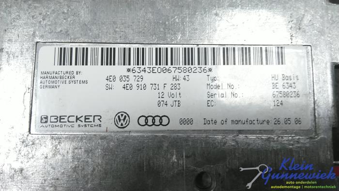 Usagé Ordinateur divers Audi A8 Prix € 95,00 Règlement à la marge proposé par Klein Gunnewiek Autodemontage & Motorentechniek