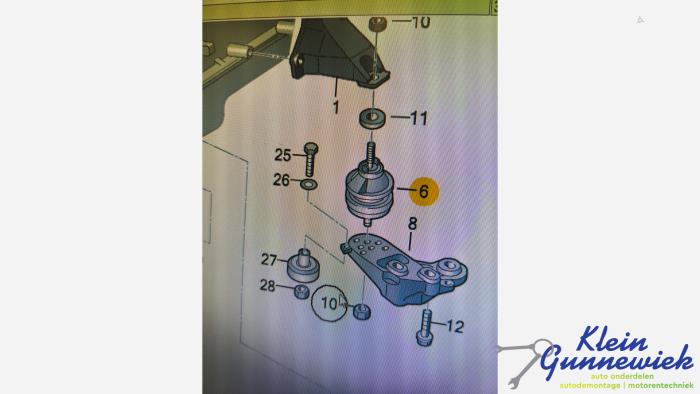 Gebrauchte Motorlager Audi A4 Preis € 44,00 Margenregelung angeboten von Klein Gunnewiek Autodemontage & Motorentechniek