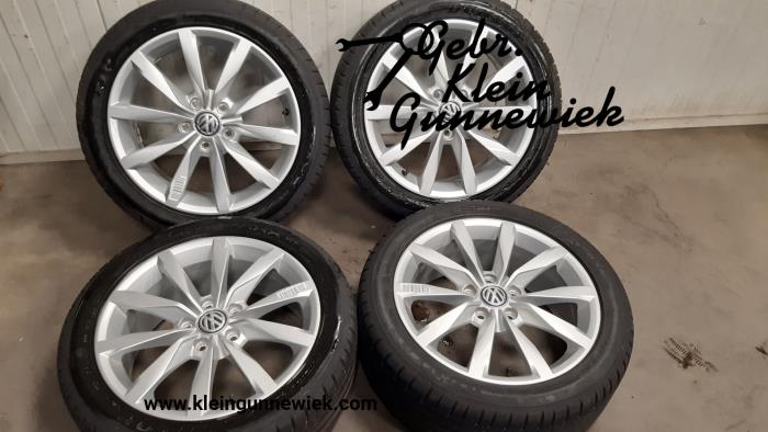 Set of wheels from a Volkswagen Golf 2016