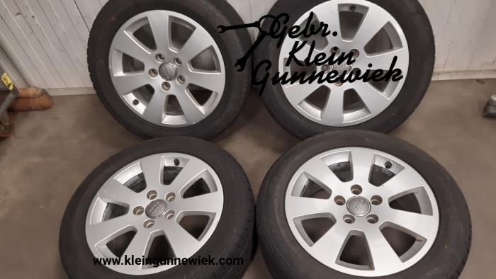 Set of wheels + tyres from a Audi A3 2003