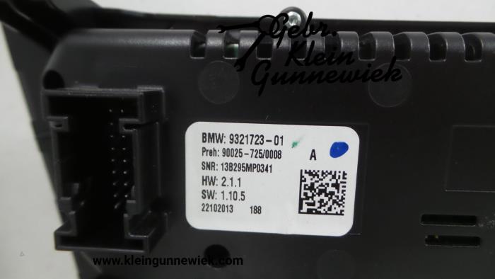 Panel de control de calefacción de un BMW X5 2014