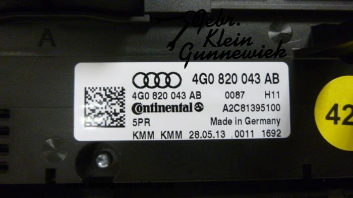 Panel sterowania nagrzewnicy z Audi A6 2014