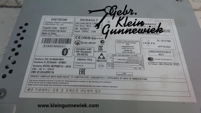 Radio Renault Trafic - 281151362R - Gebr.Klein Gunnewiek Ho.BV