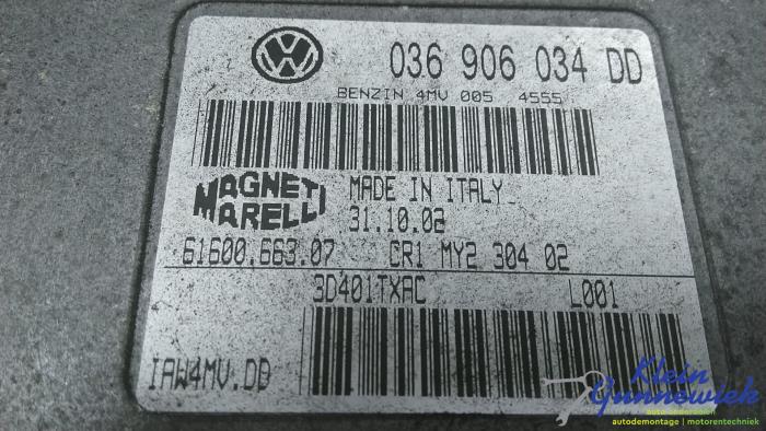 Used Injection computer Volkswagen Polo Price € 53,00 Margin scheme offered by Klein Gunnewiek Autodemontage & Motorentechniek