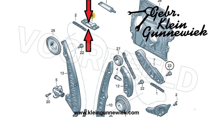 Chain guide from a Volkswagen Golf 2015