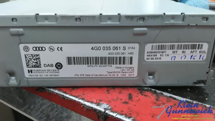 Używane Radio Audi SQ5 Cena € 646,00 Procedura marży oferowane przez Klein Gunnewiek Autodemontage & Motorentechniek