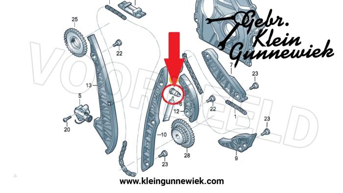 Chain guide Volkswagen Golf - 06H109467AE BYT