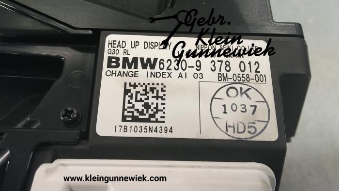 Affichage tête haute d'un BMW 5-Serie 2017