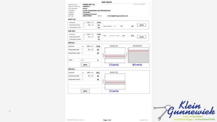 Révisé Injecteurs Ford Transit Prix € 181,50 Prix TTC proposé par Klein Gunnewiek Autodemontage & Motorentechniek