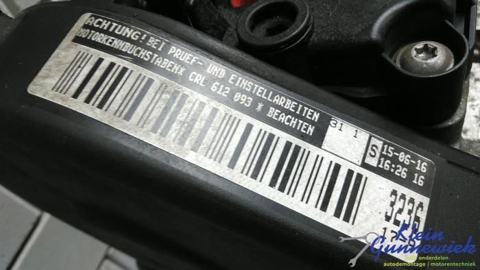 Motor van een Volkswagen Passat 2016