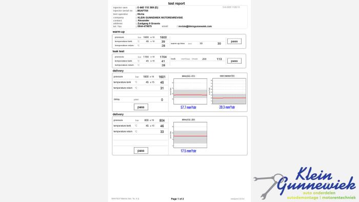 Révisé Injecteurs Audi A3 Prix € 187,55 Prix TTC proposé par Klein Gunnewiek Autodemontage & Motorentechniek
