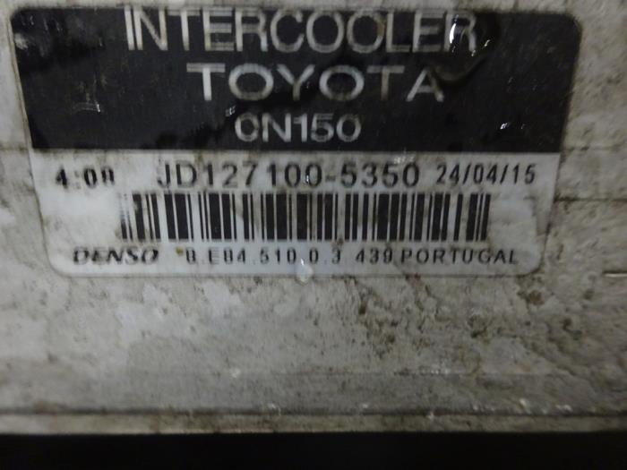 Intercooler from a Toyota Auris (E15) 1.4 D-4D-F 16V 2010