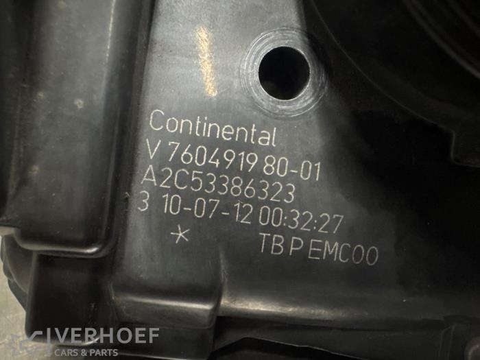 Boitier papillon d'un Citroën C3 (SC) 1.4 16V VTi 2012