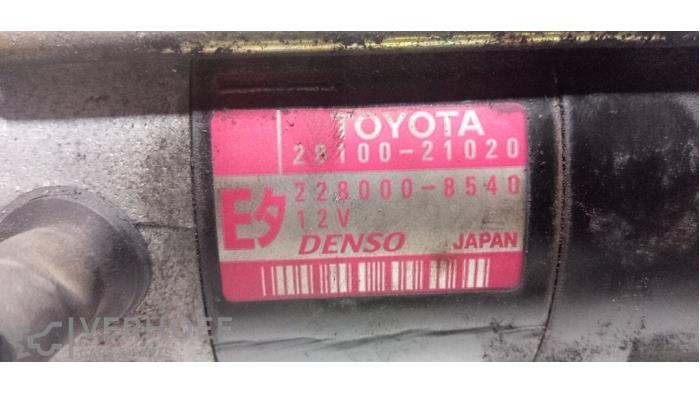 Gebrauchte Anlasser Toyota Yaris Verso (P2) 1.5 16V Preis € 35,00 Margenregelung angeboten von Verhoef Cars & Parts