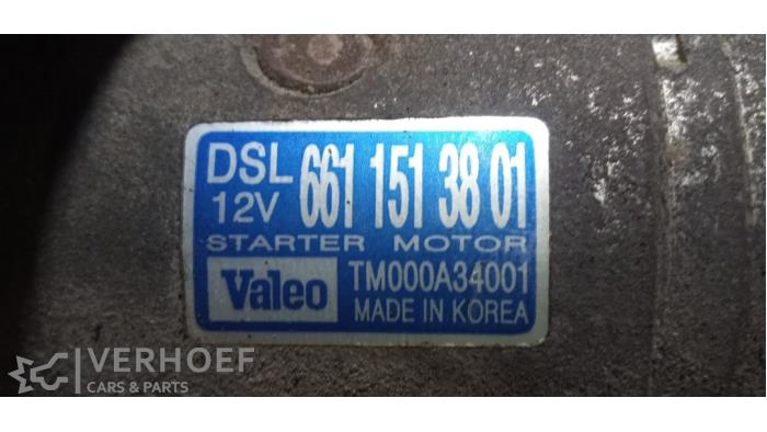 Usagé Démarreur Ssang Yong Rexton 2.7 Xdi RX/RJ 270 16V Prix € 55,00 Règlement à la marge proposé par Verhoef Cars & Parts