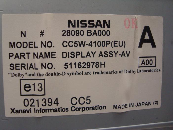 Affichage intérieur d'un Nissan Primera (P12) 1.8 16V 2006