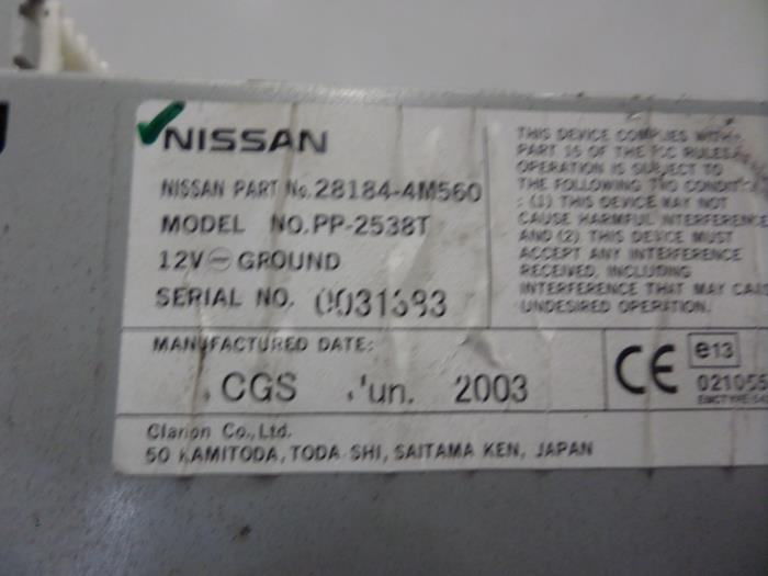 CD Wechsler van een Nissan X-Trail 2003