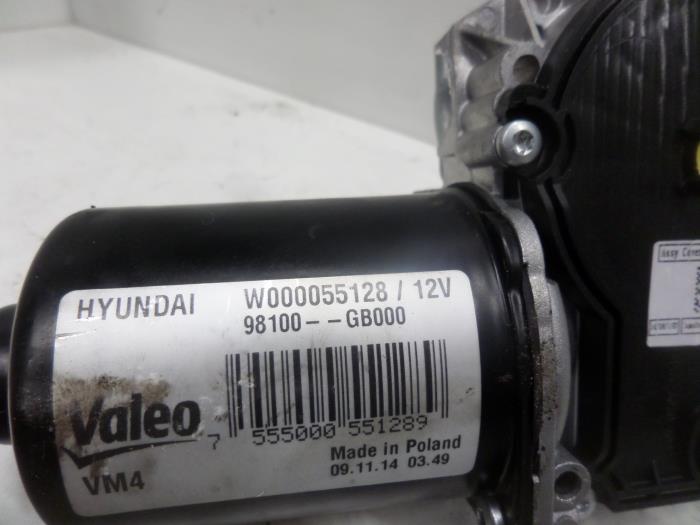 Front wiper motor Hyundai i20 1.2i 16V 98100GB000 VALEO