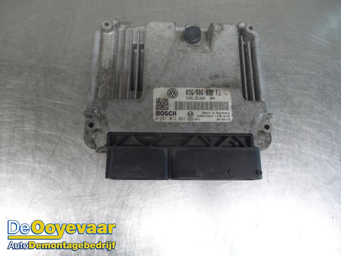 Used Engine management computer Volkswagen Golf Plus (5M1/1KP) 1.9 TDI 105 Price € 39,99 Margin scheme offered by Autodemontagebedrijf De Ooyevaar