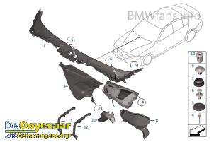 Used Cowl top grille BMW 3 serie Touring (F31) 320i 2.0 16V Price € 29,98 Margin scheme offered by Autodemontagebedrijf De Ooyevaar