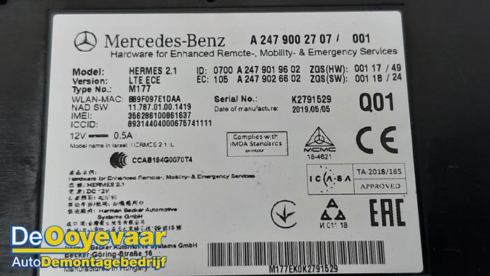 Modul WiFi z Mercedes-Benz B (W247) 1.3 B-180 Turbo 16V 2019