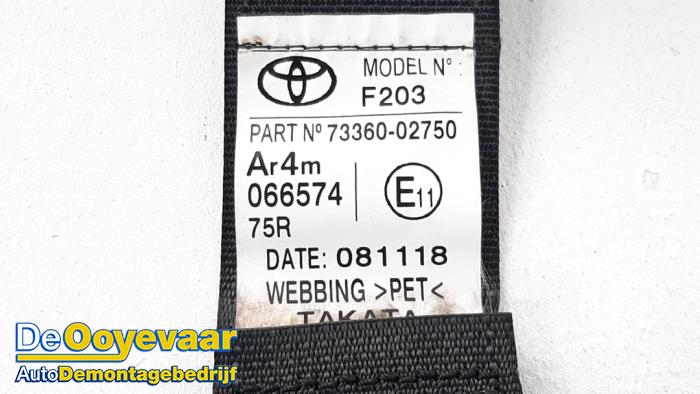 Pas bezpieczenstwa lewy tyl z Toyota Auris Touring Sports (E18) 1.8 16V Hybrid 2019