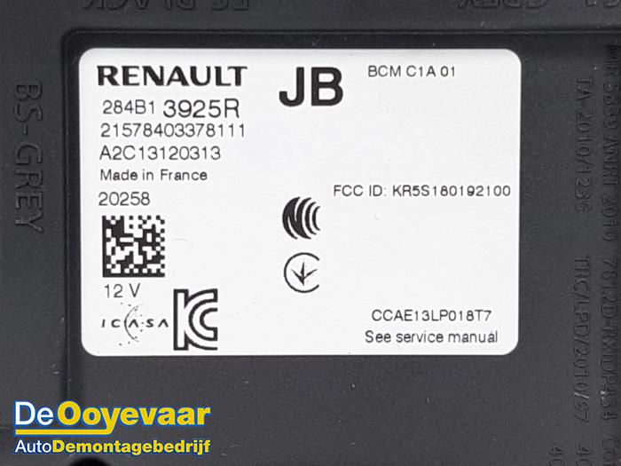 Stacyjka + sterownik z Renault Clio V (RJAB) 1.0 TCe 100 12V 2020