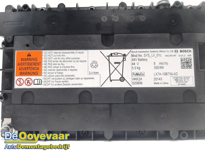 Battery (Hybrid) from a Ford Puma 1.0 Ti-VCT EcoBoost mHEV 12V 2020