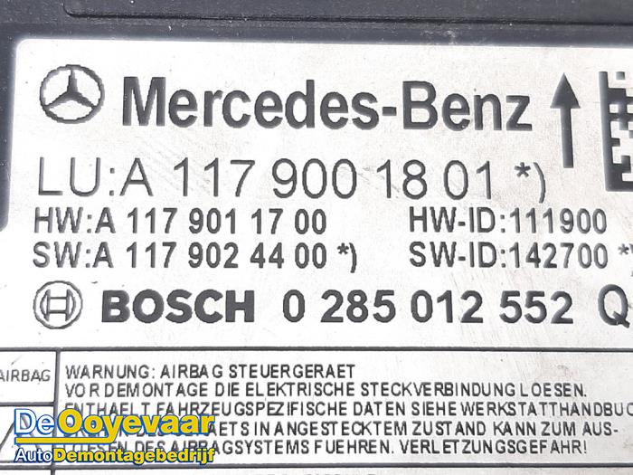 Modul poduszki powietrznej z Mercedes-Benz A (W176) 2.2 A-220 d 16V 2015