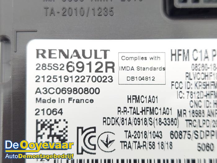 Module (divers) d'un Renault Megane IV Estate (RFBK) 1.3 TCE 160 16V 2021