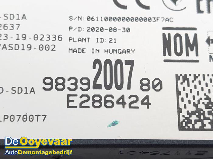 Steuergerät Beleuchtung van een Peugeot 208 II (UB/UH/UP) 1.2 Vti 12V PureTech 100 2020