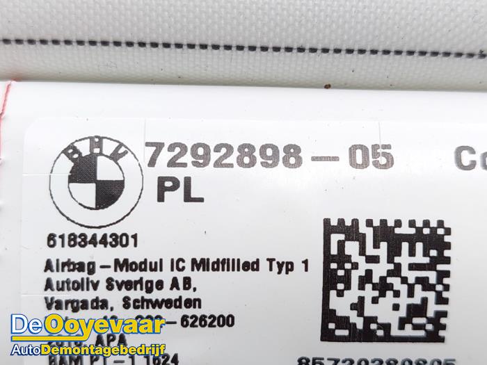 Airbag plafond droite d'un BMW 4 serie (F32) 420i 2.0 TwinPower Turbo 16V 2016