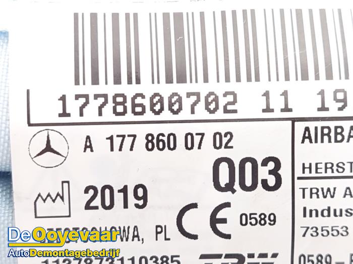 Kurtyna lewa z Mercedes-AMG A-Klasse AMG (177.0) 2.0 A-35 AMG Turbo 16V 4Matic 2019