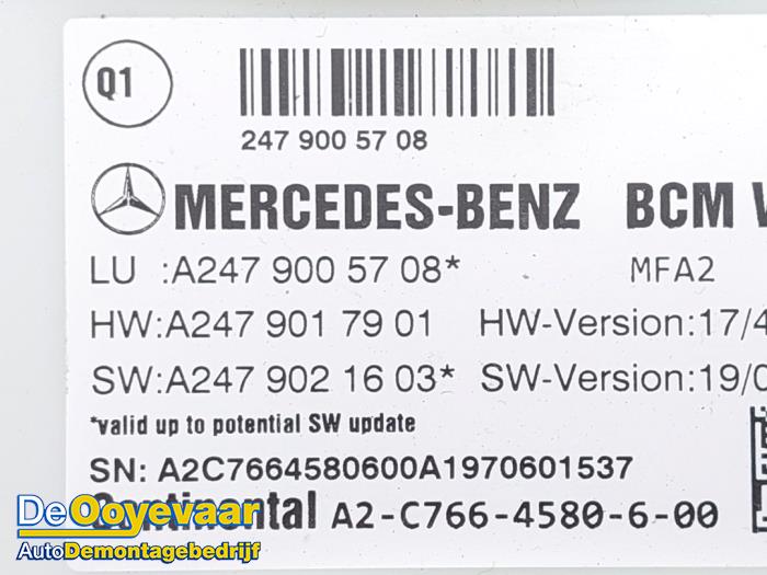 Ordinateur contrôle fonctionnel d'un Mercedes-AMG A-Klasse AMG (177.0) 2.0 A-35 AMG Turbo 16V 4Matic 2019