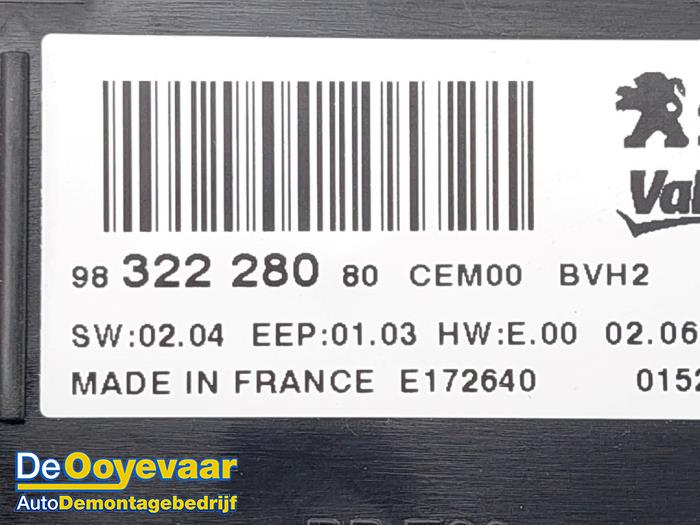 Steuergerät Heizung van een Peugeot Expert (VA/VB/VE/VF/VY) 2.0 Blue HDi 150 16V 2019