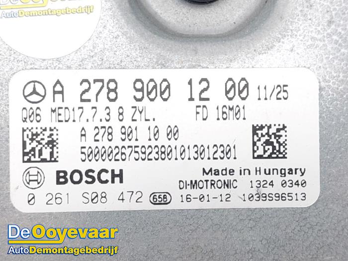 Ordenador de gestión de motor de un Mercedes-AMG S AMG (A217) 5.5 S-63 AMG V8 32V Biturbo 4-Matic 2016